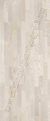 Ясень Тренд матовый белый лак (доска трехполосная) ― Ламинат, паркетная доска, межкомнатные двери